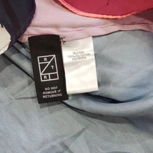 Tanya Taylor Pink Floral Satin Tie Front Avril Blouse S - Picture 5 of 6